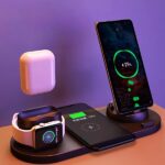 Fast Wireless Charger For IPhone,6 In 1 Charging Dock Station